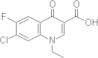 A mixture of: 7-chloro-1-ethyl-6-fluoro-1,4-dihydro-4-oxo-quinoline-3-carboxylic acid and 5-chloro-1-ethyl-6-fluoro-1,4-dihydro-4-oxo-quinoline-3-carboxylic acid