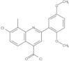 7-Chloro-2-(2,5-dimethoxyphenyl)-8-methyl-4-quinolinecarbonyl chloride