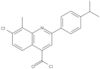 7-Chloro-8-methyl-2-[4-(1-methylethyl)phenyl]-4-quinolinecarbonyl chloride