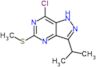 7-chloro-3-isopropyl-5-methylsulfanyl-1H-pyrazolo[4,3-d]pyrimidine