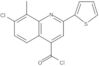 7-Chloro-8-methyl-2-(2-thienyl)-4-quinolinecarbonyl chloride