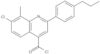 7-Chloro-8-methyl-2-(4-propylphenyl)-4-quinolinecarbonyl chloride