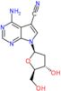 4-amino-7-(2-deoxy-beta-D-erythro-pentofuranosyl)-7H-pyrrolo[2,3-d]pyrimidine-5-carbonitrile