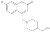 7-Hydroxy-4-[[4-(hydroxymethyl)-1-piperidinyl]methyl]-2H-1-benzopyran-2-one