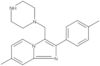 7-Methyl-2-(4-methylphenyl)-3-(1-piperazinylmethyl)imidazo[1,2-a]pyridine