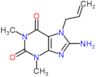8-amino-1,3-dimethyl-7-(prop-2-en-1-yl)-3,7-dihydro-1H-purine-2,6-dione