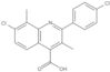 7-Chloro-2-(4-chlorophenyl)-3,8-dimethyl-4-quinolinecarboxylic acid