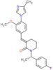(3E)-1-[(1S)-1-(4-fluorophenyl)ethyl]-3-[3-methoxy-4-(4-methyl-1H-imidazol-1-yl)benzylidene]piperidin-2-one