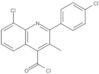 8-Chloro-2-(4-chlorophenyl)-3-methyl-4-quinolinecarbonyl chloride