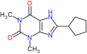 8-cyclopentyl-1,3-dimethyl-3,7-dihydro-1H-purine-2,6-dione