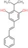 2-(1-methylethyl)-5-[(E)-2-phenylethenyl]benzene-1,3-diol