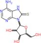 6-amino-9-pentofuranosyl-7,9-dihydro-8H-purine-8-thione