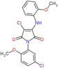 3-chloro-1-(5-chloro-2-methoxyphenyl)-4-[(2-methoxyphenyl)amino]-1H-pyrrole-2,5-dione