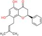 (2S)-5,7-dihydroxy-8-(3-methylbut-2-en-1-yl)-2-phenyl-2,3-dihydro-4H-chromen-4-one