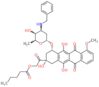 2-[1,2,3,4,6,11-Hexahydro-2,5,12-trihydroxy-7-methoxy-6,11-dioxo-4-[[2,3,6-trideoxy-3-[(phenylmeth…