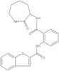 N-[2-[[(Hexahydro-2-oxo-1H-azepin-3-yl)amino]carbonyl]phenyl]benzo[b]thiophene-2-carboxamide
