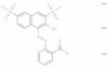 Benzoic acid, 2-[2-(2-hydroxy-3,6-disulfo-1-naphthalenyl)diazenyl]-, sodium salt (1:3)