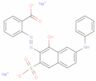 Benzoic acid, 2-[2-[1-hydroxy-7-(phenylamino)-3-sulfo-2-naphthalenyl]diazenyl]-, sodium salt (1:2)