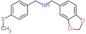 1-(1,3-benzodioxol-5-yl)-N-[4-(methylsulfanyl)benzyl]methanamine