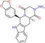 (6R,12aR)-2-amino-6-(1,3-benzodioxol-5-yl)-2,3,6,7,12,12a-hexahydropyrazino[1',2':1,6]pyrido[3,4-b]indole-1,4-dione