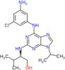 (2R)-2-({6-[(3-amino-5-clorofenil)amino]-9-(1-metiletil)-9H-purina-2-il}amino)-3-metilbutan-1-ol