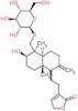 {(1R,2R,4aS,8aS)-2-hydroxy-1,4a-dimethyl-6-methylidene-5-[2-(2-oxo-2,5-dihydrofuran-3-yl)ethyl]decahydronaphthalen-1-yl}methyl beta-D-glucopyranoside