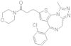 3-[4-(2-Chlorophenyl)-9-methyl-6H-thieno[3,2-f][1,2,4]triazolo[4,3-a][1,4]diazepin-2-yl]-1-(4-morp…