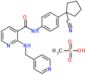 N-[4-(1-Cyanocyclopentyl)phenyl]-2-[(4-pyridinylmethyl)amino]nicotinamide methanesulfonate (1:1)