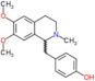 4-[(6,7-dimethoxy-2-methyl-1,2,3,4-tetrahydroisoquinolin-1-yl)methyl]phenol