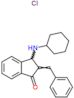 1H-inden-1-one, 3-(cyclohexylamino)-2,3-dihydro-2-(phenylmethylene)-, chloride