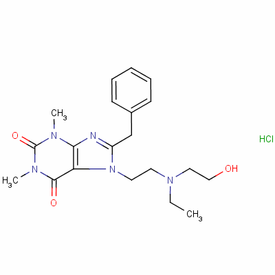 1H-Purine-2,6-dione, 7-[2-[éthyl(2-hydroxyéthyl)amino]éthyl]-3,7-dihydro-1,3-diméthyl-8-(phénylmét…