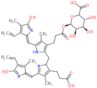 (3R,4R,5R,6R)-6-[3-[2-[[3-(2-carboxyethyl)-5-[(E)-(5-hydroxy-3-methyl-4-vinyl-pyrrol-2-ylidene)m...