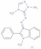 3-[(2,4-dihydro-2,4-dimethyl-3H-1,2,4-triazol-3-ylidene)hydrazono]-1-methyl-2-phenyl-3H-indolium...