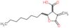 4-Methyliden-2-octyl-5-oxotetrahydrofuran-3-carbonsäure