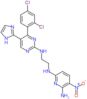 N~6~-(2-{[4-(2,4-dichlorophenyl)-5-(1H-imidazol-2-yl)pyrimidin-2-yl]amino}ethyl)-3-nitropyridine-2,6-diamine
