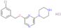 2-[(3-Chlorophenyl)methoxy]-6-(1-piperazinyl)pyrazine