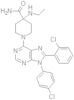 1-[8-(2-Chlorophenyl)-9-(4-chlorophenyl)-9H-purin-6-yl]-4-(ethylamino)-4-piperidinecarboxamide