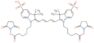 1-{6-[(2,5-dioxopyrrolidin-1-yl)oxy]-6-oxohexyl}-2-[(1E,3E,5E)-5-(1-{6-[(2,5-dioxopyrrolidin-1-yl)oxy]-6-oxohexyl}-3,3-dimethyl-5-sulfo-1,3-dihydro-2H-indol-2-ylidene)penta-1,3-dien-1-yl]-3,3-dimethyl-3H-indolium-5-sulfonate