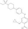 4-(Cyclopropylamino)-2-[[4-[4-(ethylsulfonyl)-1-piperazinyl]phenyl]amino]-5-pyrimidinecarboxamide