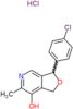 3-(4-chlorophenyl)-6-methyl-1,3-dihydrofuro[3,4-c]pyridin-7-ol hydrochloride (1:1)