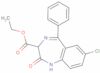 7-Chloro-1,3-dihydro-5-phenyl-2H-1,4-benzodiazepin-2-one-3-carboxylic acid ethyl ester