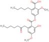 4-{[2-hydroxy-4-methoxy-6-(2-oxoheptyl)benzoyl]oxy}-2-methoxy-6-pentylbenzoic acid