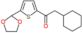 2-cyclohexyl-1-[5-(1,3-dioxolan-2-yl)-2-thienyl]ethanone