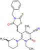 5-[(3-benzyl-4-oxo-2-thioxo-1,3-thiazolidin-5-ylidene)methyl]-1-ethyl-4-methyl-6-(3-methylpiperi...