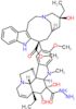 methyl (5S,7R,9S)-5-ethyl-9-[(2beta,3beta,4beta,5alpha,12beta,19alpha)-3-(hydrazinylcarbonyl)-3,4-dihydroxy-16-methoxy-1-methyl-6,7-didehydroaspidospermidin-15-yl]-5-hydroxy-1,4,5,6,7,8,9,10-octahydro-2H-3,7-methanoazacycloundecino[5,4-b]indole-9-carboxyl