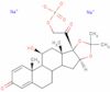 Pregna-1,4-diene-3,20-dione, 11-hydroxy-16,17-[(1-methylethylidene)bis(oxy)]-21-(phosphonooxy)-, d…