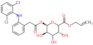 allyl (3R,5R,6R)-6-[2-[2-(2,6-dichloroanilino)phenyl]acetyl]oxy-3,4,5-trihydroxy-tetrahydropyran-2…