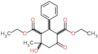 1,3-Diethyl 4-hydroxy-4-methyl-6-oxo-2-phenyl-1,3-cyclohexanedicarboxylate