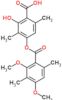 4-[(2,4-dimethoxy-3,6-dimethylbenzoyl)oxy]-2-hydroxy-3,6-dimethylbenzoic acid