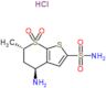 (4S,6S)-4-amino-6-methyl-5,6-dihydro-4H-thieno[2,3-b]thiopyran-2-sulfonamide 7,7-dioxide hydrochloride